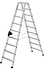 Aluminium dubbele trap, 2x9 treden
