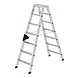 Munk Aluminium dubbele trap, 2x7 treden Munk Aluminium dubbele trap, 2x7 treden