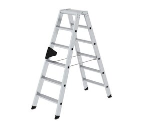 Munk Aluminium dubbele trap, 2x6 treden Munk Aluminium dubbele trap, 2x6 treden