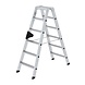 Munk Aluminium dubbele trap, 2x6 treden Munk Aluminium dubbele trap, 2x6 treden