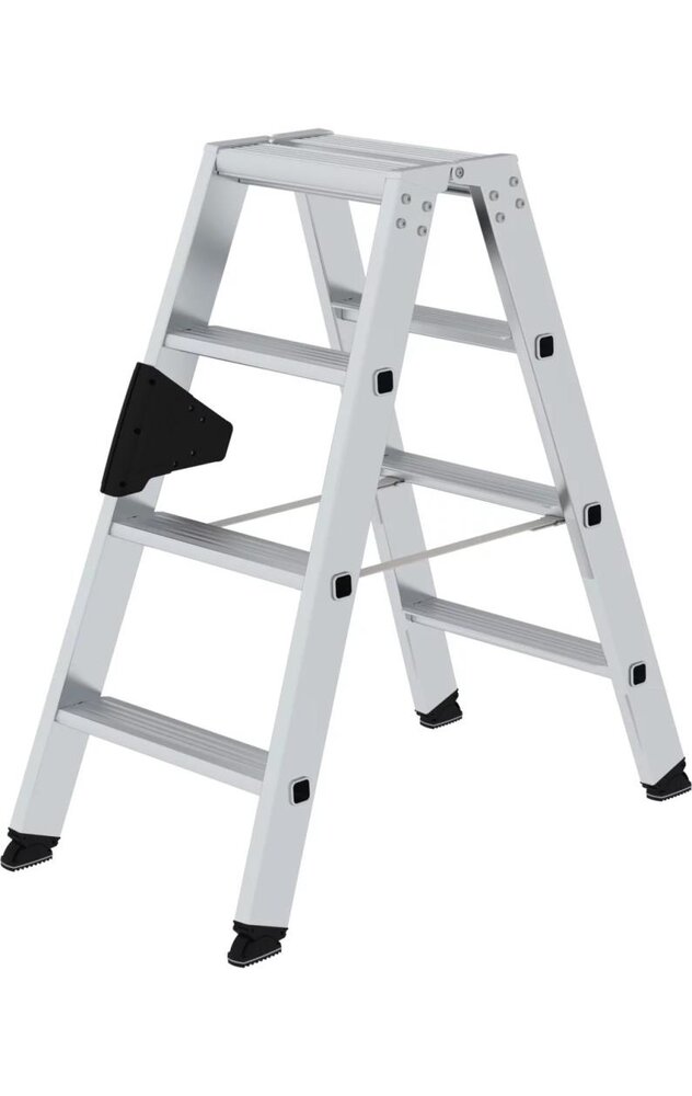 Munk Aluminium dubbele trap, 2x4 treden Munk Aluminium dubbele trap, 2x4 treden