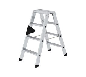 Munk Aluminium dubbele trap, 2x4 treden Munk Aluminium dubbele trap, 2x4 treden