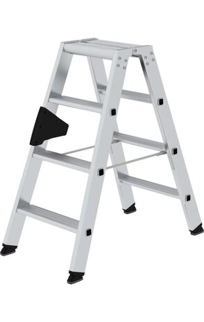 Munk Aluminium dubbele trap, 2x4 treden Munk Aluminium dubbele trap, 2x4 treden