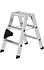 Aluminium dubbele trap, 2x3 treden