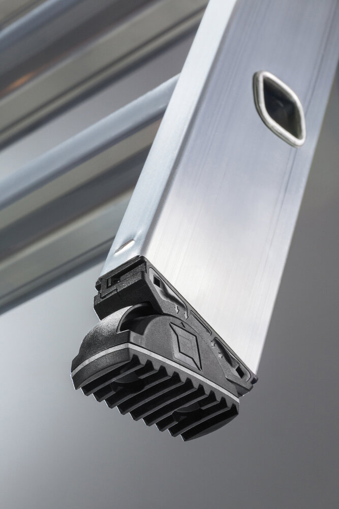 Munk Aluminium dubbele trap, 2x4 treden, verrijdbaar Munk Aluminium dubbele trap, 2x4 treden, verrijdbaar