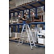 Munk Aluminium dubbele trap, 2x10 treden, verrijdbaar Munk Aluminium dubbele trap, 2x10 treden, verrijdbaar