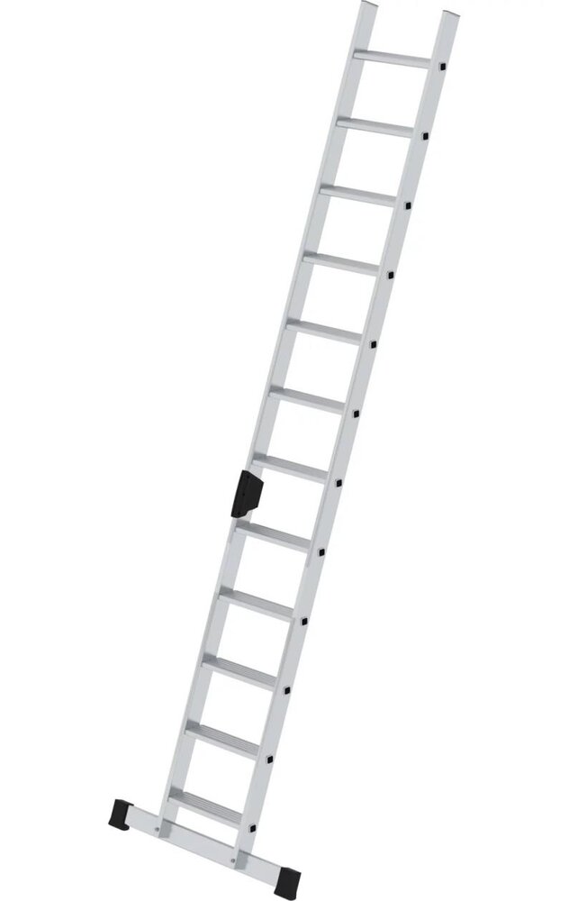 Munk Aluminium enkele trap, 12 treden met stabilisatiebalk Munk Aluminium enkele trap, 12 treden met stabilisatiebalk