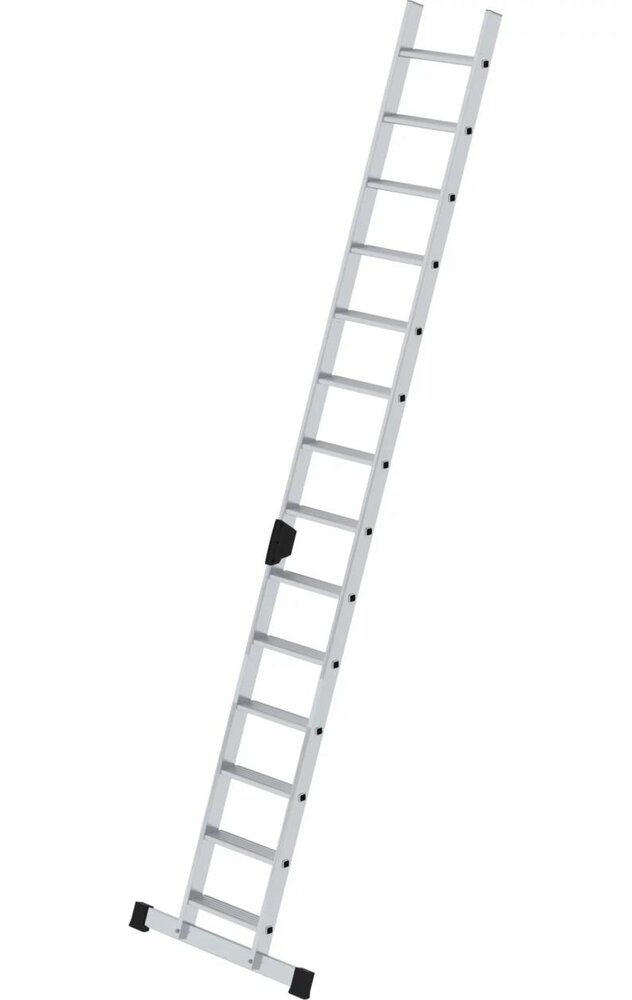 Munk Aluminium enkele trap, 14 treden met stabilisatiebalk Munk Aluminium enkele trap, 14 treden met stabilisatiebalk
