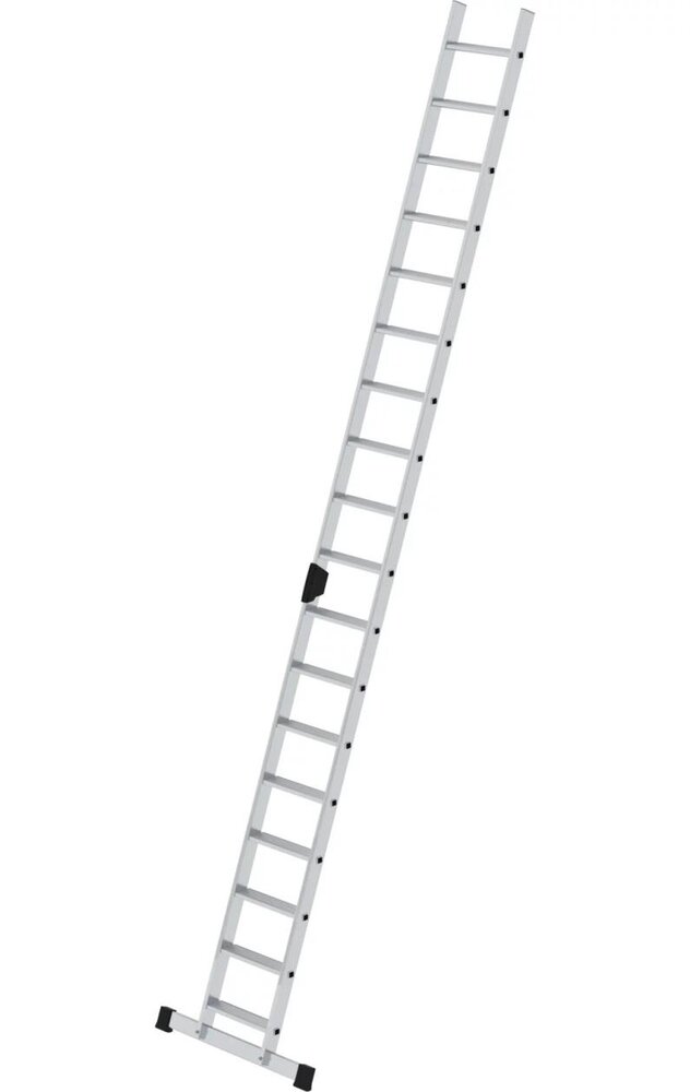 Roossien Aluminium enkele trap, 18 treden met stabilisatiebalk