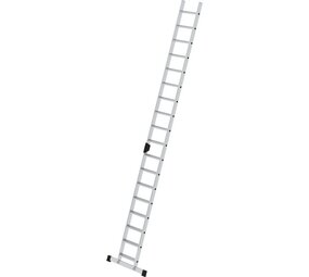 Munk Aluminium enkele trap, 18 treden met stabilisatiebalk Munk Aluminium enkele trap, 18 treden met stabilisatiebalk