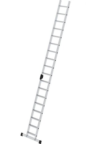 Roossien Aluminium enkele trap, 18 treden met stabilisatiebalk