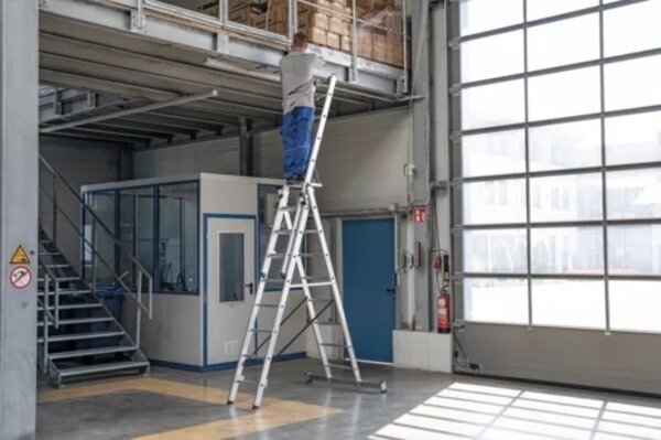 Roossien 3-delige aluminium reformladder, 3x7 sporten