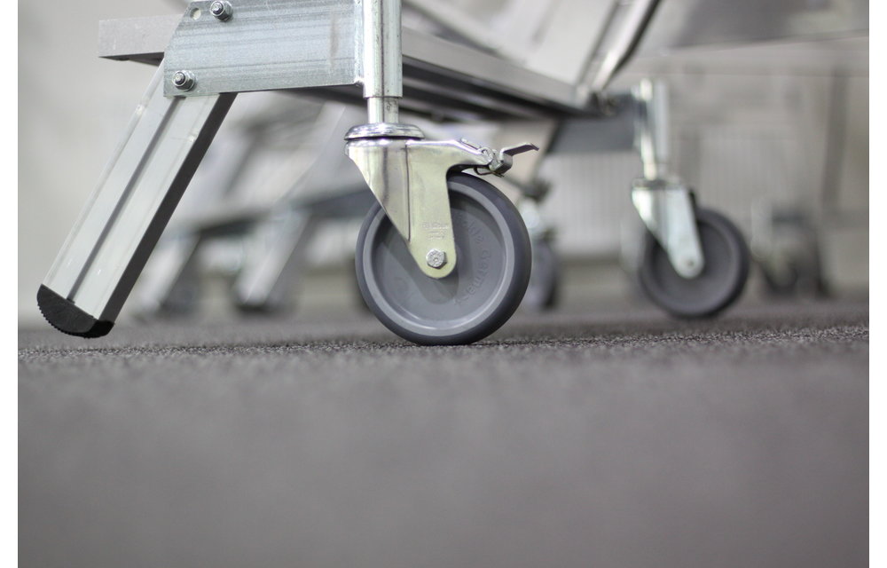 Dubbele bordestrap met 2x5 stalen treden