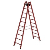 Roossien Volkunststof dubbele ladder, 2x10 sporten