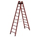 Munk Volkunststof dubbele ladder, 2x10 sporten Munk Volkunststof dubbele ladder, 2x10 sporten