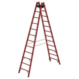 Munk Volkunststof dubbele ladder, 2x12 sporten Munk Volkunststof dubbele ladder, 2x12 sporten