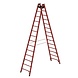 Munk Volkunststof dubbele ladder, 2x14 sporten Munk Volkunststof dubbele ladder, 2x14 sporten