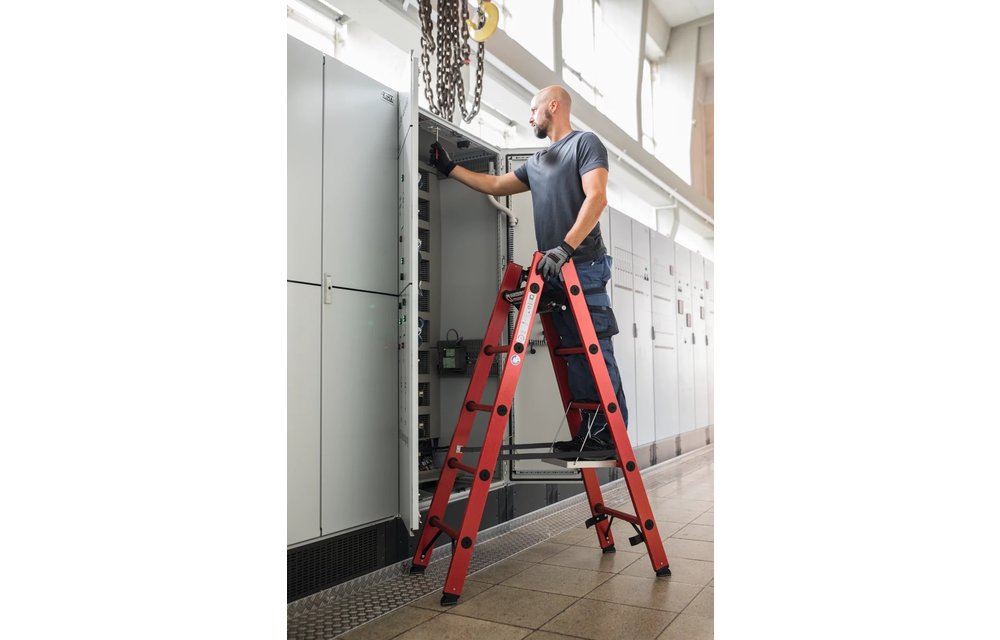 Kunststof dubbele ladder, 2x5 sporten