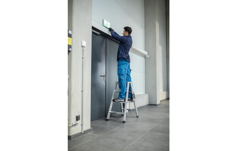 Aluminium dubbele trap, 2x5 treden