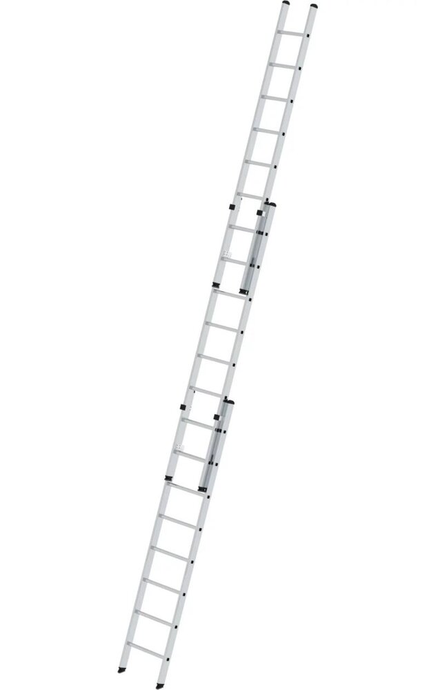 Munk 3-delige aluminium opsteekladder, 3x8 sporten Munk 3-delige aluminium opsteekladder, 3x8 sporten
