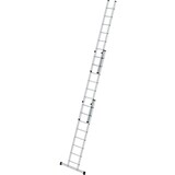 Roossien 3-delige aluminium opsteekladder, 3x8 sporten met stabilisatiebalk