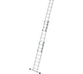 Roossien 3-delige aluminium opsteekladder, 3x8 sporten met stabilisatiebalk
