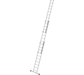 Munk 3-delige aluminium opsteekladder, 3x10 sporten met stabilisatiebalk Munk 3-delige aluminium opsteekladder, 3x10 sporten met stabilisatiebalk
