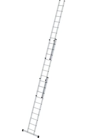 Munk 3-delige aluminium opsteekladder, 3x10 sporten met stabilisatiebalk