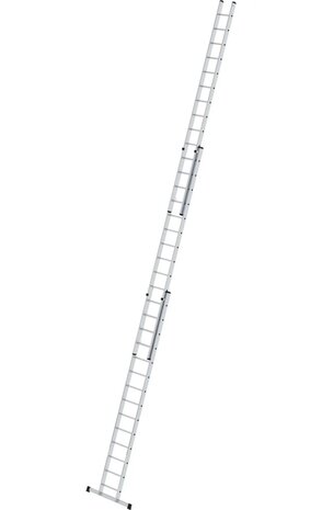 Roossien 3-delige aluminium opsteekladder, 3x14 sporten met stabilisatiebalk