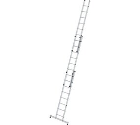 Munk 3-delige aluminium opsteekladder, 3x8 sporten met Nivello stabilisatiebalk Munk 3-delige aluminium opsteekladder, 3x8 sporten met Nivello stabilisatiebalk