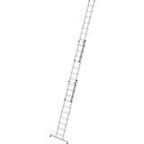 Roossien 3-delige aluminium opsteekladder, 3x10 sporten met Nivello stabilisatiebalk