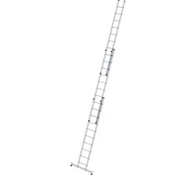 Munk 3-delige aluminium opsteekladder, 3x10 sporten met Nivello stabilisatiebalk Munk 3-delige aluminium opsteekladder, 3x10 sporten met Nivello stabilisatiebalk