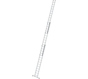 Roossien 3-delige aluminium opsteekladder, 3x14 sporten met Nivello stabilisatiebalk