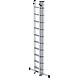 Roossien 3-delige aluminium opsteekladder, 3x10 sporten met stabilisatiebalk