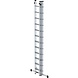 Munk 3-delige aluminium opsteekladder, 3x12 sporten met stabilisatiebalk Munk 3-delige aluminium opsteekladder, 3x12 sporten met stabilisatiebalk