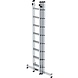 Munk 3-delige aluminium opsteekladder, 3x8 sporten met Nivello stabilisatiebalk Munk 3-delige aluminium opsteekladder, 3x8 sporten met Nivello stabilisatiebalk