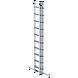 Munk 3-delige aluminium opsteekladder, 3x10 sporten met Nivello stabilisatiebalk Munk 3-delige aluminium opsteekladder, 3x10 sporten met Nivello stabilisatiebalk