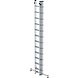 Roossien 3-delige aluminium opsteekladder, 3x12 sporten met Nivello stabilisatiebalk