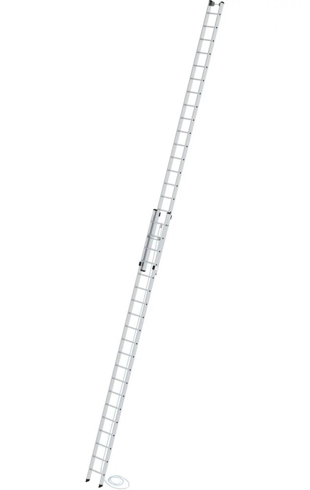 Roossien 2-delige aluminium optrekladder, 2x20 sporten