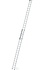 2-delige aluminium optrekladder, 2x18 sporten 2-delige aluminium optrekladder, 2x18 sporten