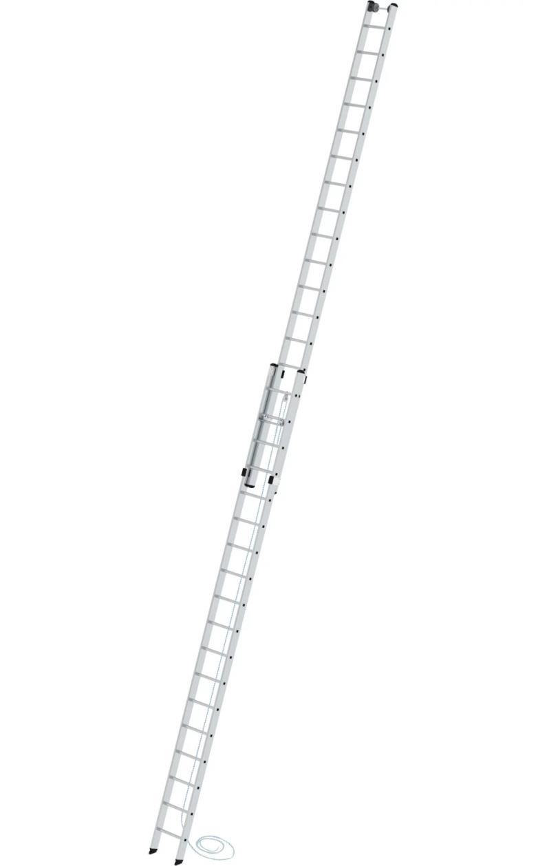 Onbevreesd zuur stam 2-delige aluminium optrekladder, 18 sporten | Optrekladder | Ladder.nl