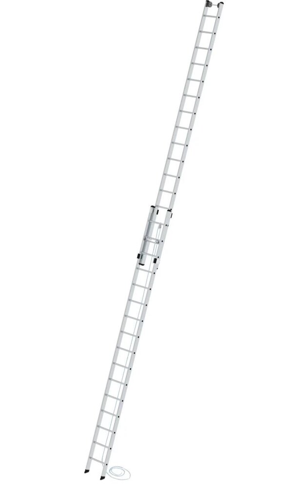 Roossien 2-delige aluminium optrekladder, 2x16 sporten