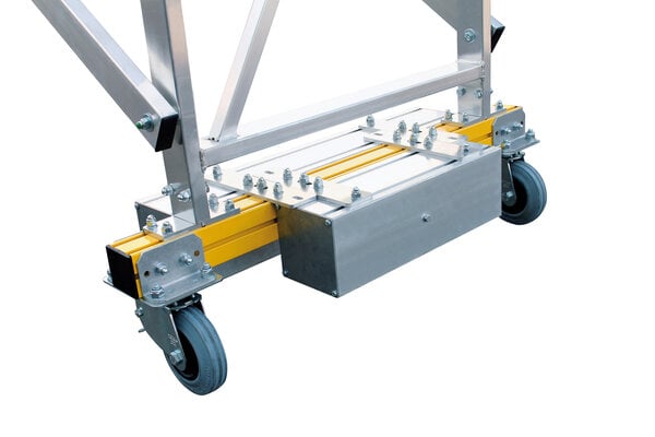 Roossien Verrijdbare bordestrap, 6 treden, klapbaar met smalle stabilisatiebalk