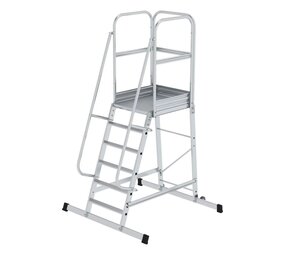 Munk Bordestrap met wielen, 6 treden Munk Bordestrap met wielen, 6 treden