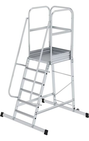 Munk Bordestrap met wielen, 6 treden Munk Bordestrap met wielen, 6 treden