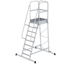 Munk Bordestrap met wielen, 8 treden Munk Bordestrap met wielen, 8 treden