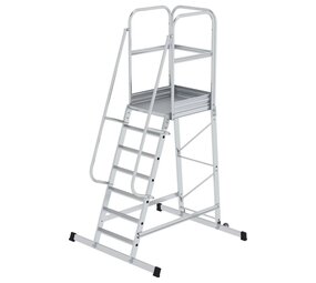 Munk Bordestrap met wielen, 7 treden Munk Bordestrap met wielen, 7 treden