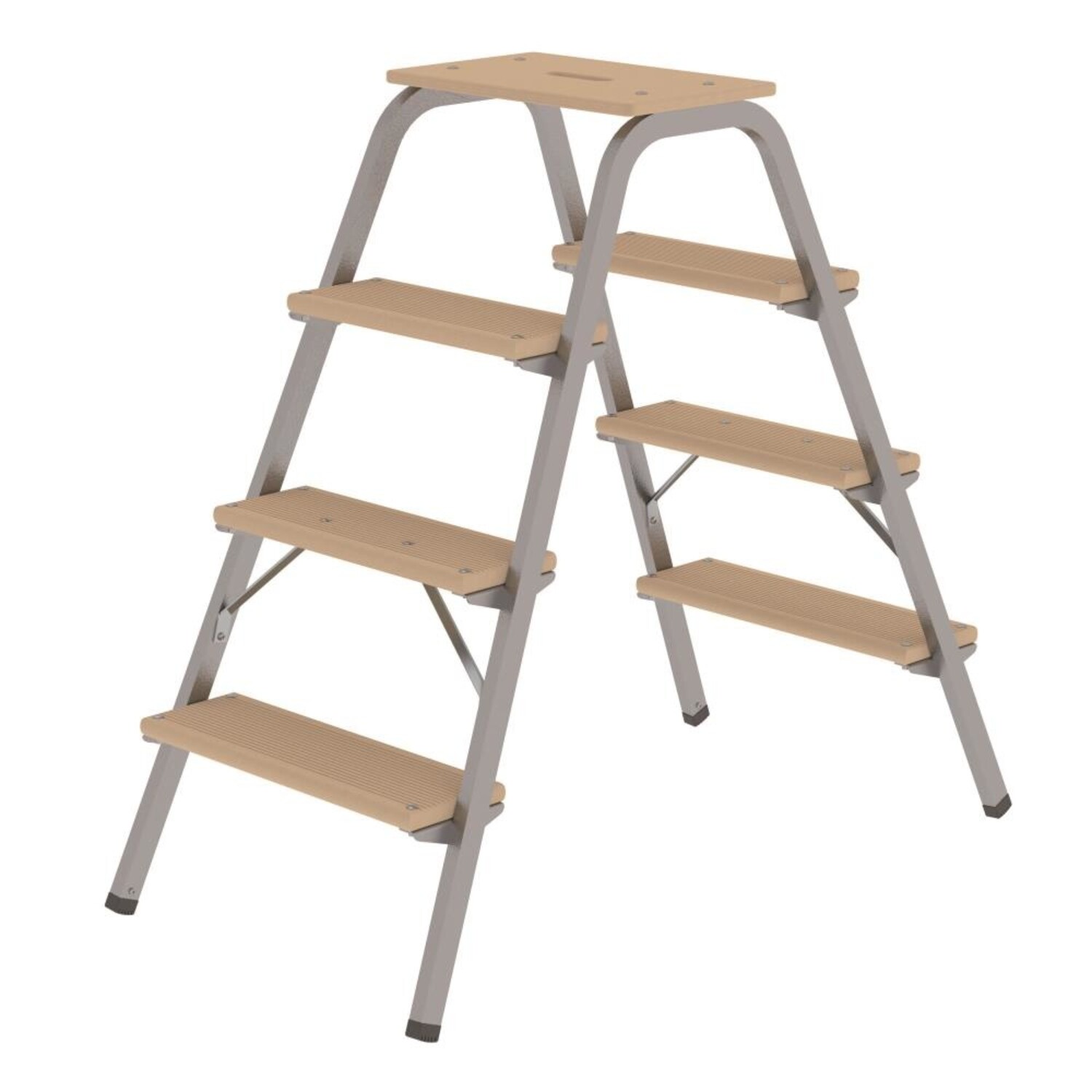 LIANTRAL 2-in-1 opstapkruk voor volwassenen en kinderen, 2 treden houten kruk met 160 kg draagvermogen, metalen frame, stapelbed voetenbank, antislip opstapkruk voor keuken, kantoor, camper, zwart