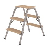 Munk Stalen opstap met 3 houten treden