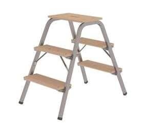 Roossien Stalen opstap met 3 houten treden